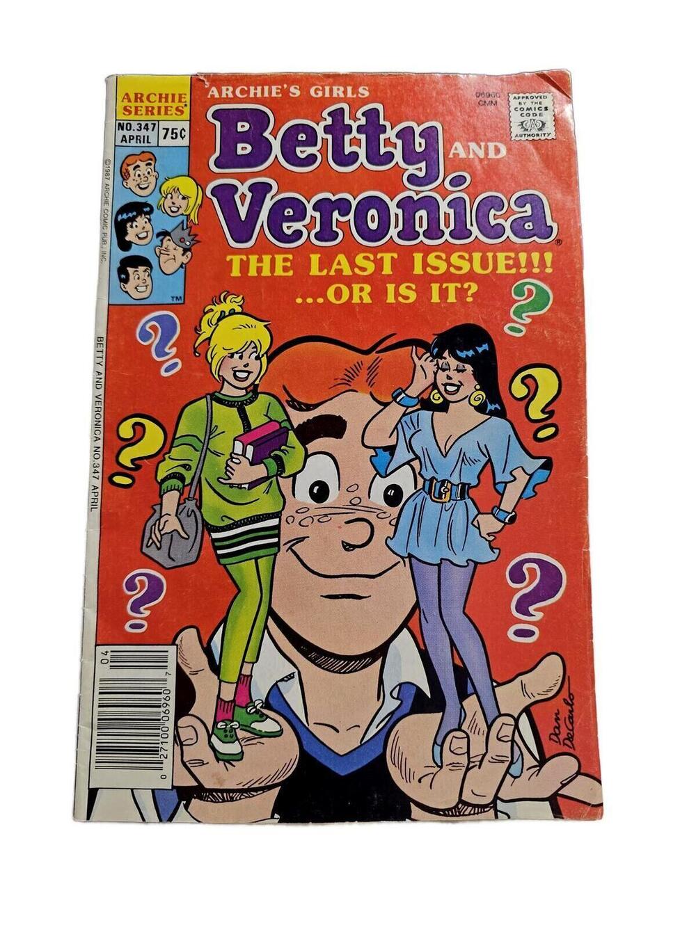 Archie’s Girls Betty & Veronica #347 (1987) – Last Issue Teaser – Dan DeCarlo